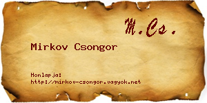 Mirkov Csongor névjegykártya